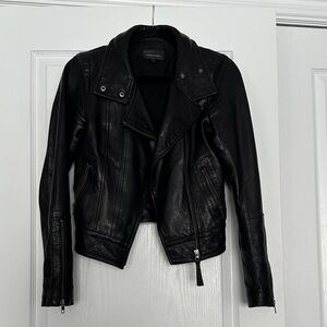 Mackage Black Leather Biker Jacket